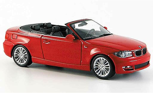 Bmw 118 E88 1/43 Minichamps d Convertible red 2008 diecast model cars