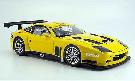 Ferrari 575 GTC 1/18 Kyosho yellow 2005 diecast model cars