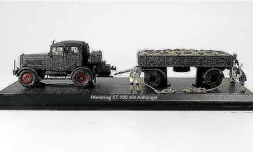 Hanomag ST 100 Anh&Atilde;&curren;nger 1/43 Schuco avec 2 Achs Anhanger and Figuren diecast model cars