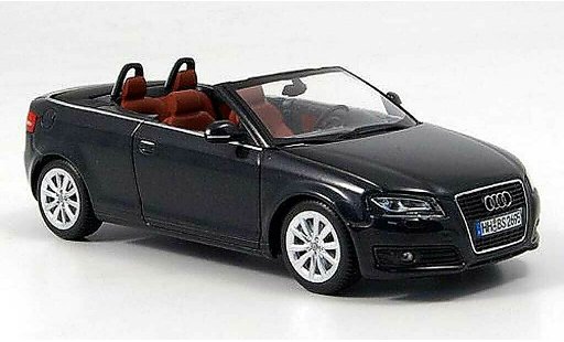 Audi A3 cabriolet 1/43 Minichamps Convertible black 2008 diecast model cars