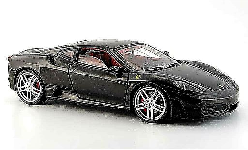 Ferrari F430 Coupe 1/18 Hot Wheels Elite black avec interieur red diecast model cars