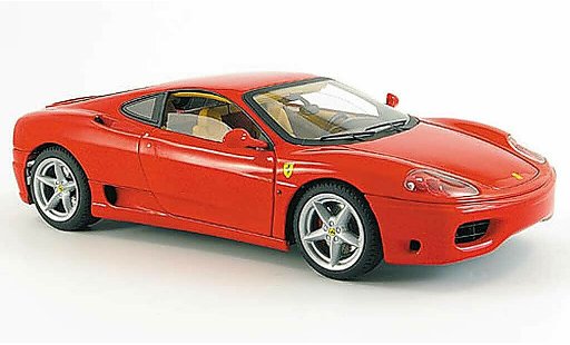 Ferrari 360 Modena 1/18 Hot Wheels Elite coupe red with beigem interieur diecast model cars