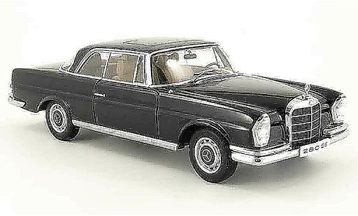 Mercedes 280 1968 1/18 Autoart se coupe black diecast model cars