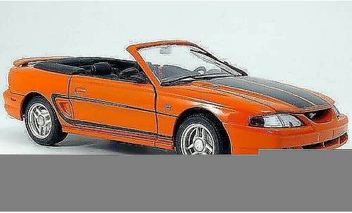 Ford Mustang 1994 1/18 Eagle cabriolet orange grey stripes diecast model cars