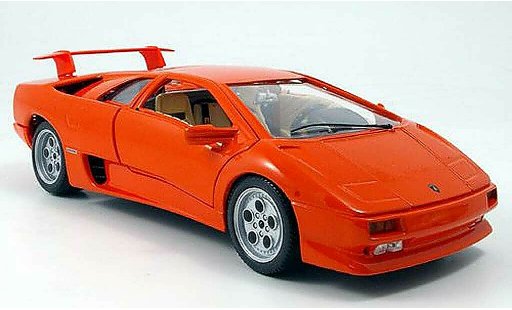 Lamborghini Diablo 1990 1/18 Burago orange diecast model cars