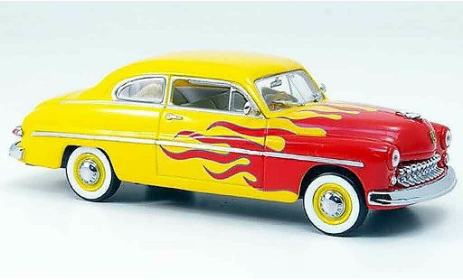 Mercury Club Coupe Hot Rod 1/43 Eagle red avec yellow 1949 diecast model cars