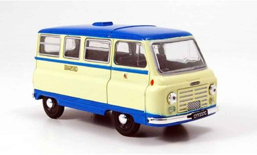 Morris J2 Minibus 1/43 Oxford Bus beige blue Bradford diecast model cars