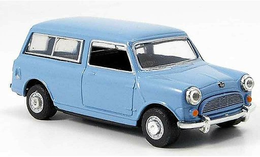 Austin Mini Van utilitaire 1/43 Oxford Mini Traveller blue grey diecast model cars