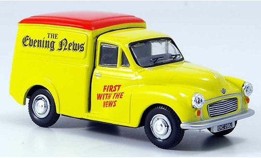 Morris Minor Van 1/43 Oxford yellow red Evening News diecast model cars