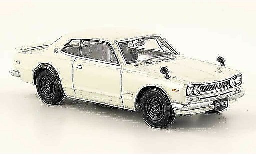 Nissan Skyline 2000 1/43 Ebbro GT R HT (KPGC10) white 2 Turer 1971 diecast model cars