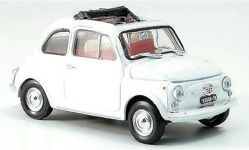 Fiat 500 F 1/43 Brumm white geoffnetes folding roof 1965 diecast model cars