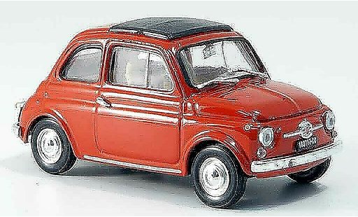Fiat 500 F 1/43 Brumm korallenred avec capote folding roof 1965 diecast model cars