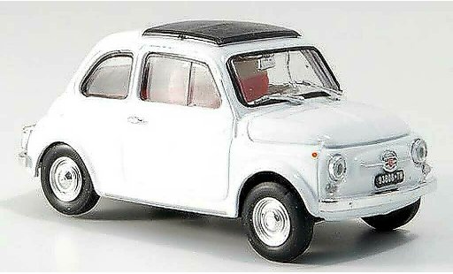 Fiat 500 F 1/43 Brumm white closedes folding roof 1965 diecast model cars