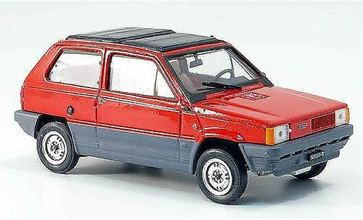 Fiat Panda 45 1/43 Brumm red avec capote Doppelfolding roof 1981 diecast model cars