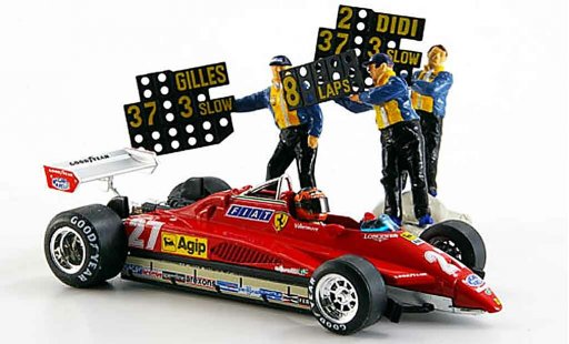 Ferrari 126 C2 1/43 Brumm g. villeneuve 3 figuren gp imola diecast model cars