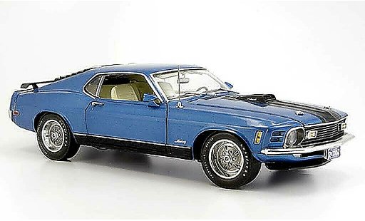 Ford Mustang Mach 1 1/18 Highway 61 blue diecast model cars