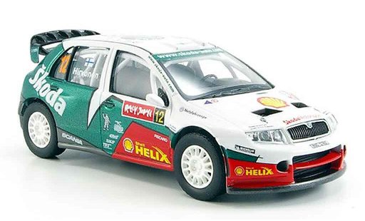 Skoda Fabia WRC 1/43 Abrex evo ii hirvonen rallye japan 2005 diecast model cars