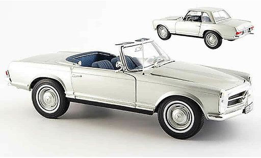 Mercedes 280 1969 1/18 Norev sl (w 113) grey metallized diecast model cars