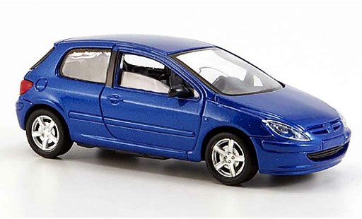 Peugeot 307 Base 1/43 Solido blue 3 portes diecast model cars