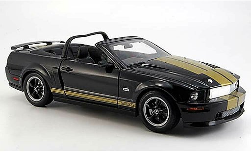 Shelby GT GT-H 1/18 Shelby Collectibles h convertible black avec bandes or 2006 diecast model cars