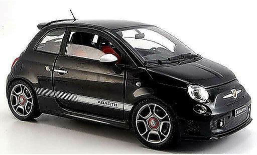 Fiat 500 Abarth 1/18 Mondo Motors black 2008 diecast model cars
