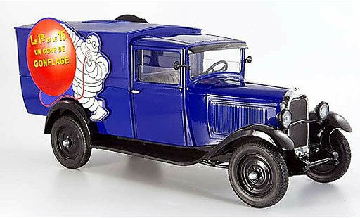 Citroen C4 1930 1/18 Solido lieferwagen michelin un coup de conflage diecast model cars