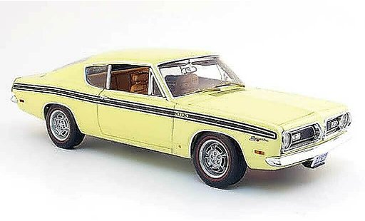 Plymouth Barracuda 1969 1/18 Highway 61 formula s 383 yellow diecast model cars