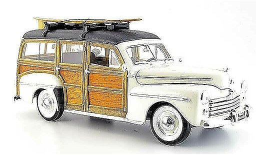 Ford Woody Woody Wagon 1/18 Yat Ming white 1948 diecast model cars