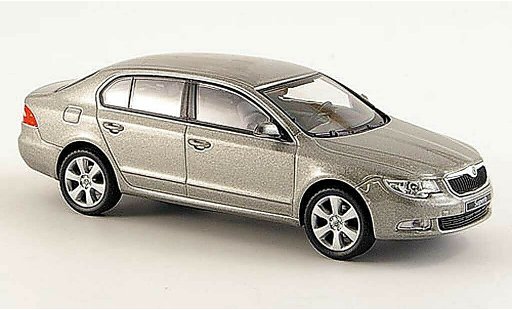 Skoda Superb 2009 1/43 Abrex II beige diecast model cars