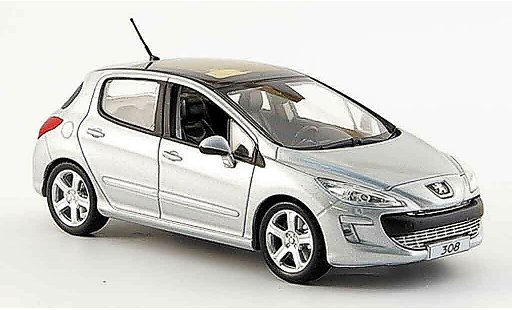 Peugeot 308 Feline 1/43 Norev grey 5portes 2007 diecast model cars