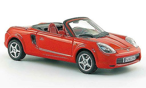 Toyota MR2 ZZW30 1/43 Solido 2 (W3) red 2000 diecast model cars
