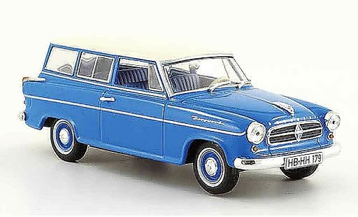 Borgward Isabella break 1/43 Norev Combi blue white 1960 diecast model cars