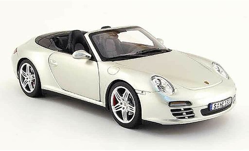 Porsche 911 4S 1/18 Norev cabriolet grey 2008 diecast model cars