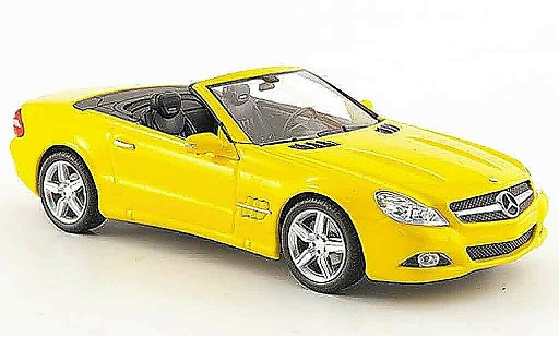 Mercedes Classe SL Base 1/43 Minichamps (R230) yellow Linea Giallo 2008 diecast model cars