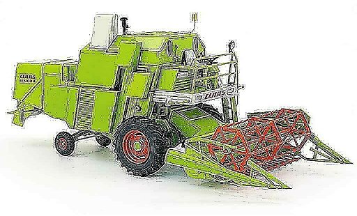 Claas Senator moissonneuse-batteuse 1/43 Schuco Mahdrescher 1966 diecast model cars