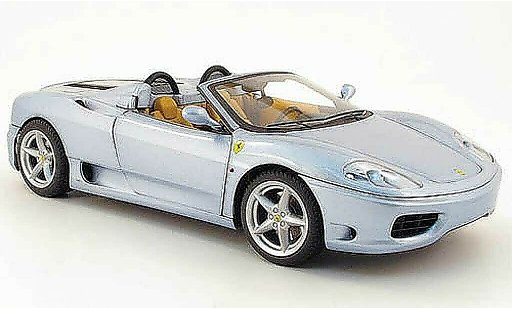 Ferrari 360 Modena Spider 1/18 Hot Wheels the italian job greyblue diecast model cars