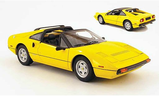 Ferrari 308 GTS 1/18 Hot Wheels yellow black interieur diecast model cars