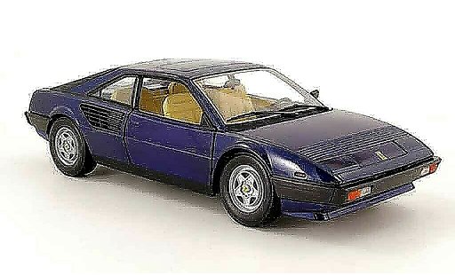 Ferrari Mondial Coupe 1/18 Hot Wheels 8 blue 1980 diecast model cars