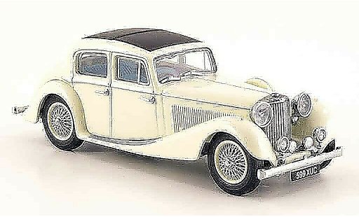 Jaguar SS Base 1/43 Oxford 2.5 saloon creme diecast model cars