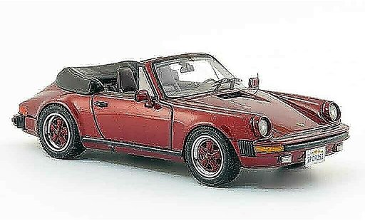 Porsche 911 Cabriolet 1/43 Neo Carrera Convertible red US Version 1985 diecast model cars