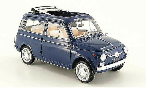 Fiat 500 Giardiniera 1/18 Norev blue 1960 diecast model cars