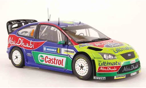 Ford Focus RS WRC 1/18 Sun Star no.4 bp/abu dhabi rallye Sweden 2008 diecast model cars