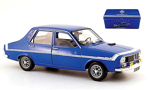 Renault 12 Gordini 1/18 Solido blue in blechbox diecast model cars