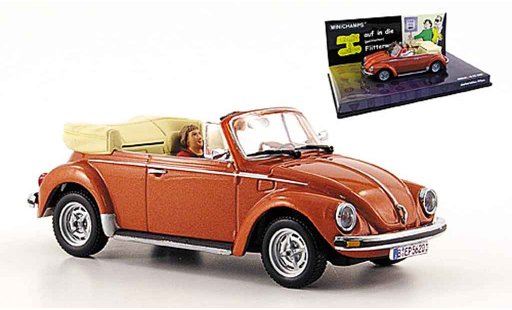 Volkswagen Coccinelle Cabriolet 1/43 Minichamps met brown angie and guido diecast model cars