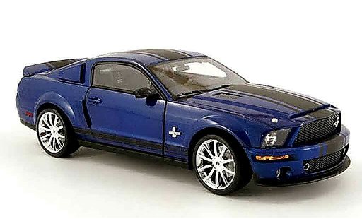 Shelby GT 500 2008 1/18 Shelby Collectibles super snake blue avec bandes blacks diecast model cars