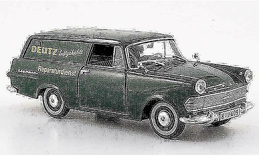 Opel Rekord P2 1/43 Starline p 2 caravan green deutz reparaturservice 1960 diecast model cars