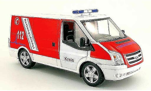 Ford Transit Kastenwagen 1/18 Powco van pompier rettungsdienst diecast model cars