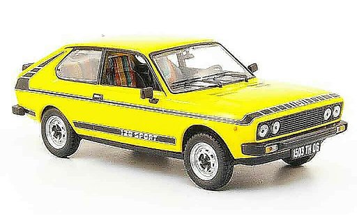 Fiat 128 Coupe Sport 1/43 Norev yellow 1978 diecast model cars
