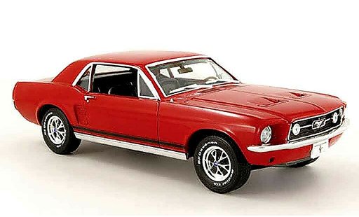Ford Mustang Hardtop 1/18 Greenlight coupe red diecast model cars