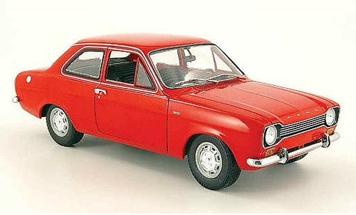 Ford Escort MK1 1/18 Minichamps red 1971 diecast model cars